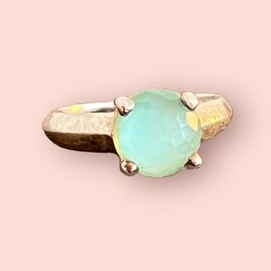 Ippolita “lollipop” ring.  Single turquoise stone with sterling silver band sz 7